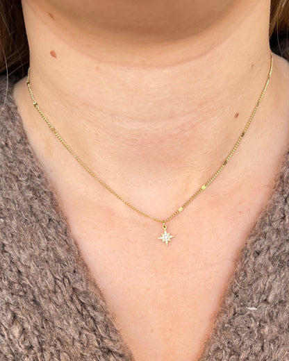 Collier avec petite étoile avec strass Acier inoxydable AURELIA