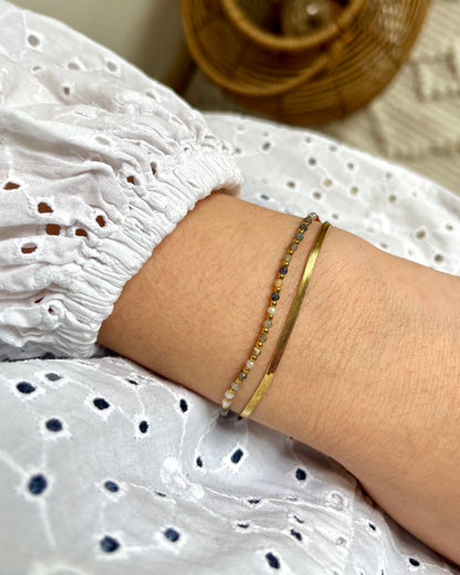 Bracelet double pierres naturelles ROSALIE