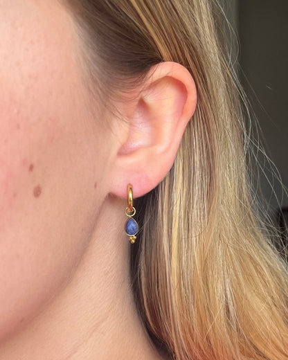 Créoles pendentif gouttes en pierres naturelles GOUTTE