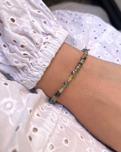 Bracelet en pierres naturelles cubiques CLEMENCE