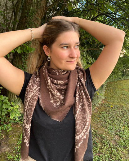 Foulard bandana JEN marron