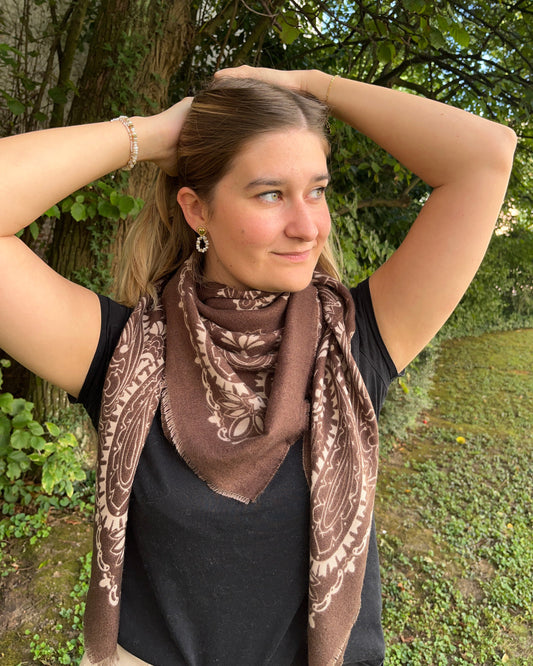 Foulard bandana JEN marron