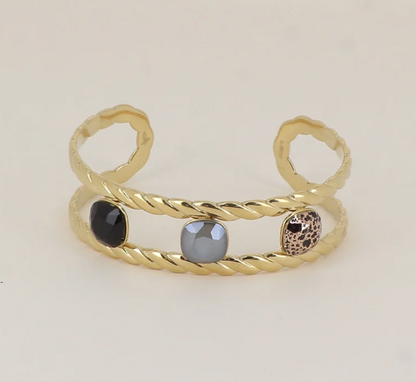Précommande Manchette 3 Cristaux de Swarovski VITTORIA