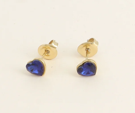 Précommande Puces coeur avec cristal de Swarovski COCO MINI