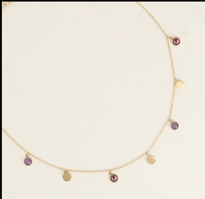 Précommande Collier pastilles et cristaux de Swarovski PERLIE