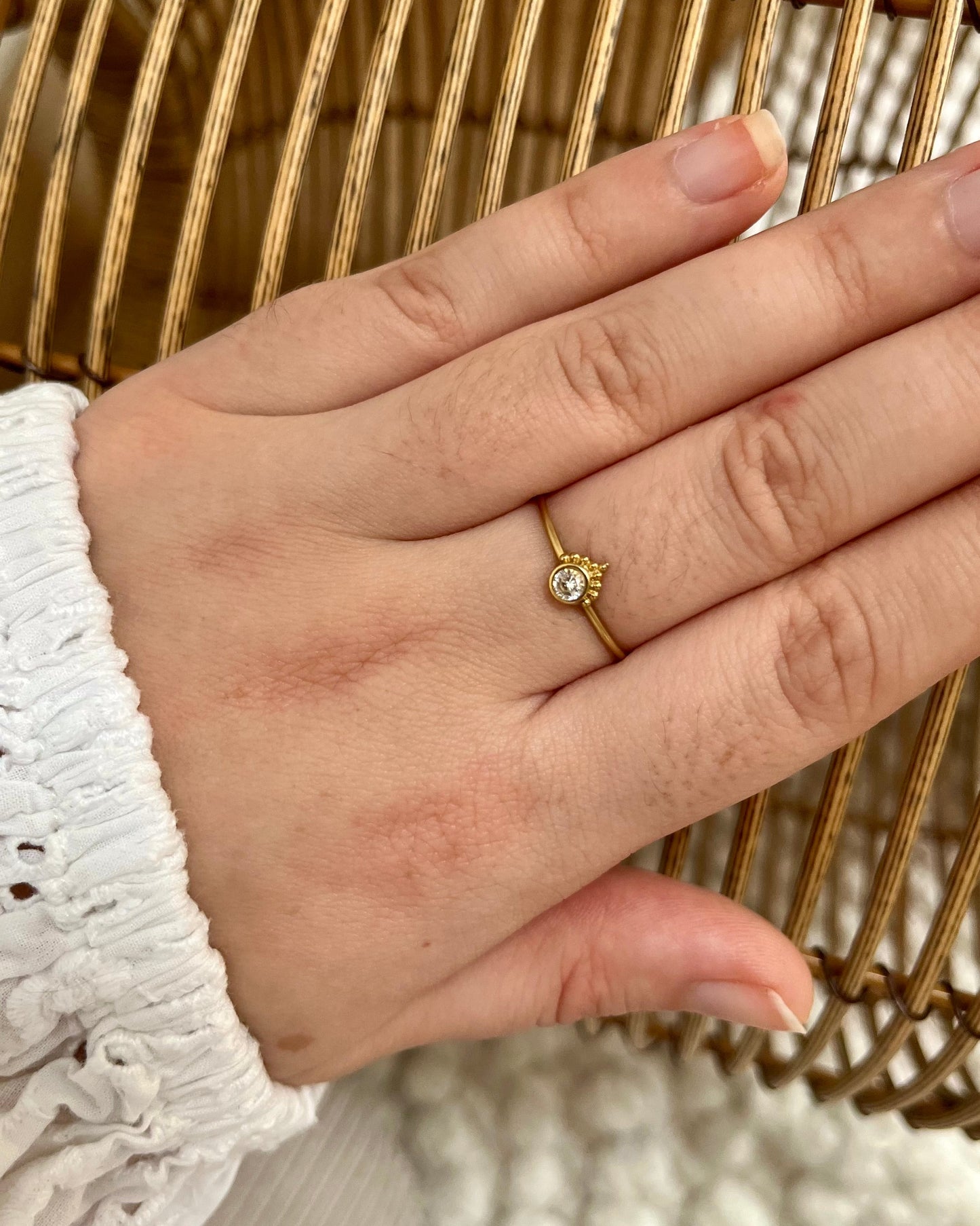 Bague strass couronne Acier inoxydable LOLITA