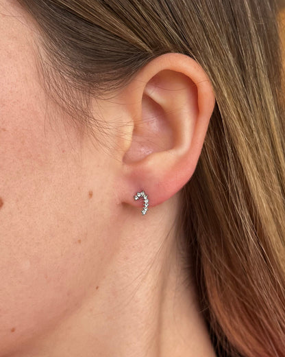 Puces d'oreilles avec strass Acier inoxydable COCO