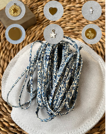 Bracelet liberty personnalisé tissu avec breloque