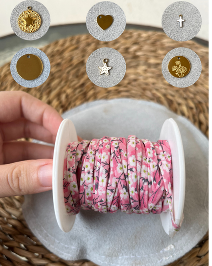 Bracelet liberty personnalisé tissu avec breloque