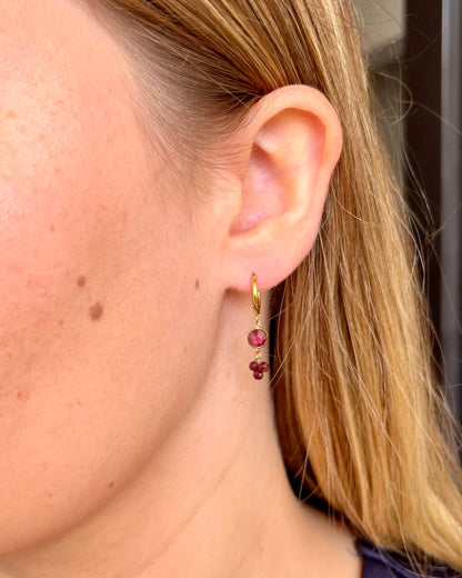 Créoles pierres naturelles et cristaux Swarovski® SOLY