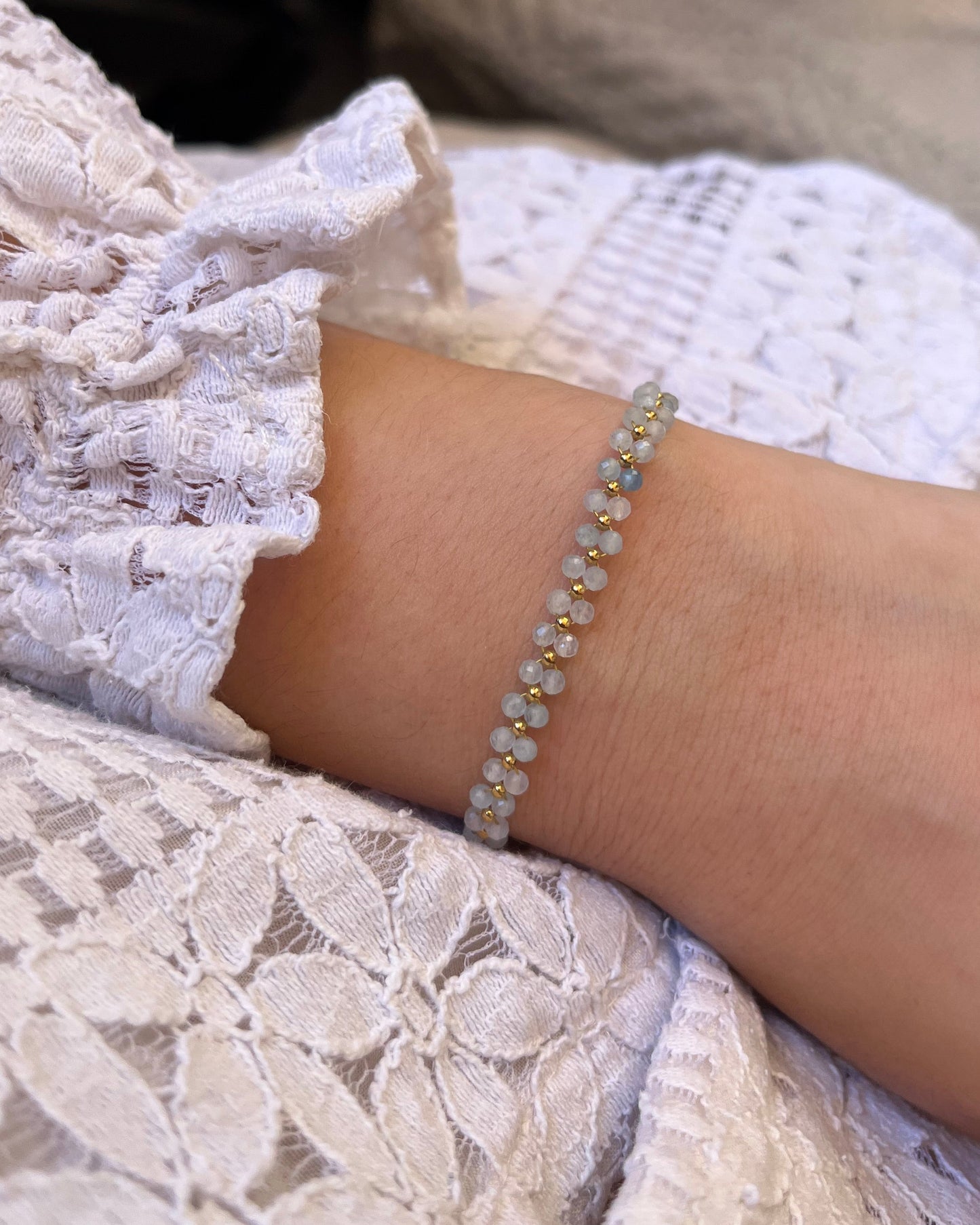 Bracelet épi de blé pierres naturelles EPI