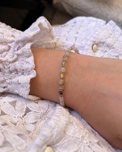 Bracelet en pierres naturelles cubiques CLEMENCE