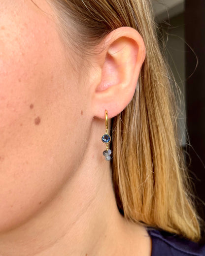 Créoles pierres naturelles et cristaux Swarovski® SOLY