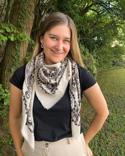 Foulard bandana JEN blanc