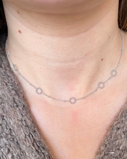 Collier avec ronds féminin et simple Acier inoxydable JULIE