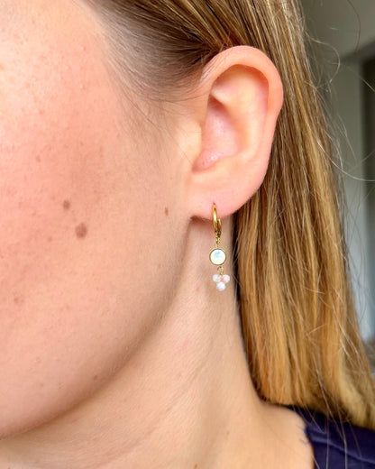Créoles pierres naturelles et cristaux Swarovski® SOLY