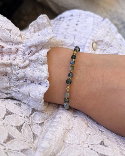 Bracelet en pierres naturelles cubiques CLEMENCE