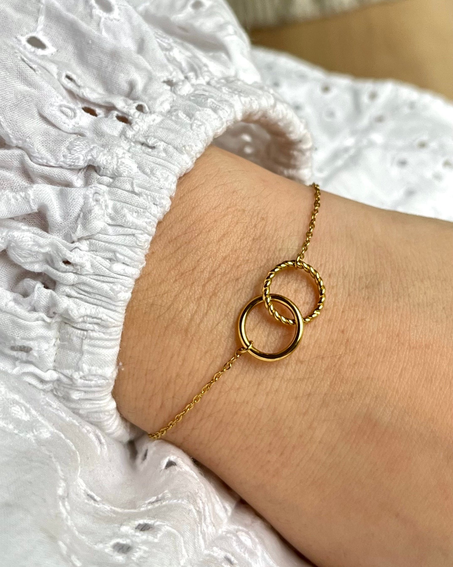 Bracelet anneaux cercles entrelacés Acier inoxydable UNI