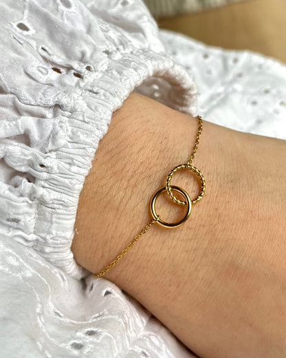 Bracelet anneaux cercles entrelacés Acier inoxydable UNI