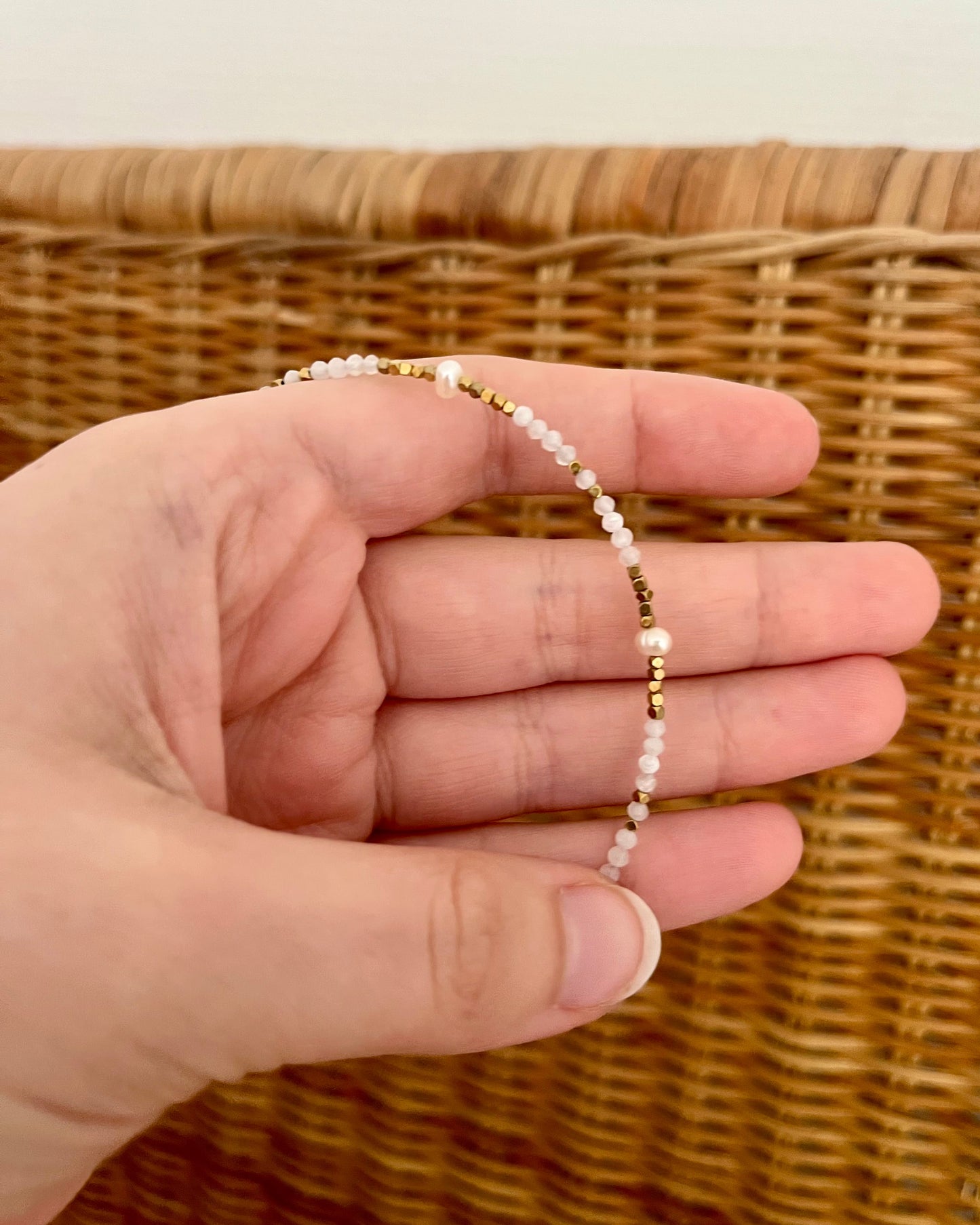 Bracelet de cheville pierres naturelles BALI