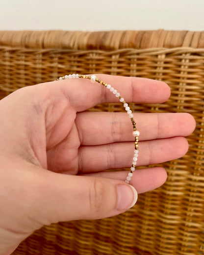 Bracelet de cheville pierres naturelles BALI