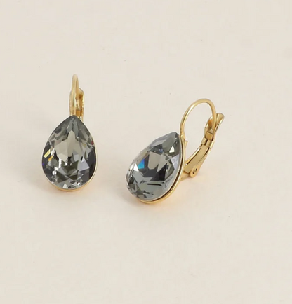 Boucles d'oreilles dormeuses Cristal de Swarovski® BERTILLE Grand modèle
