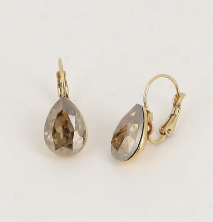 Boucles d'oreilles dormeuses Cristal de Swarovski® BERTILLE Grand modèle