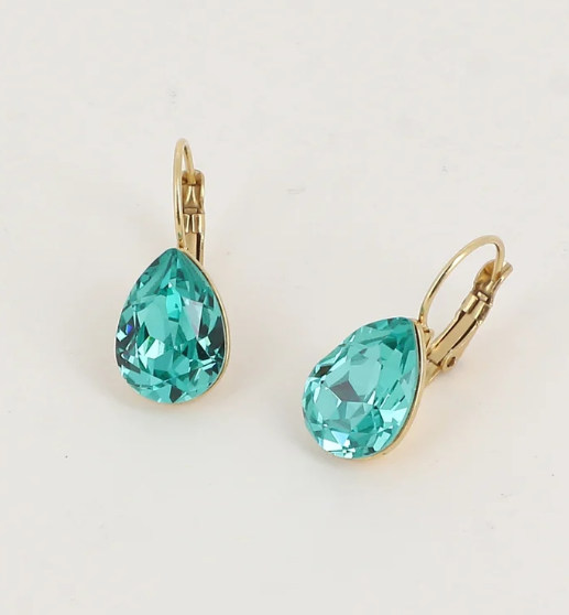 Boucles d'oreilles dormeuses Cristal de Swarovski® BERTILLE Grand modèle