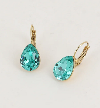 Boucles d'oreilles dormeuses Cristal de Swarovski® BERTILLE Grand modèle