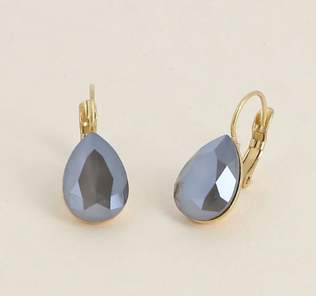Boucles d'oreilles dormeuses Cristal de Swarovski® BERTILLE Grand modèle