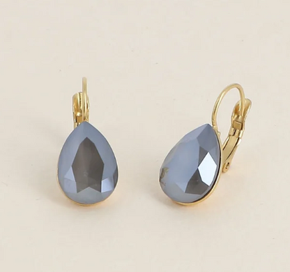 Boucles d'oreilles dormeuses Cristal de Swarovski® BERTILLE Grand modèle