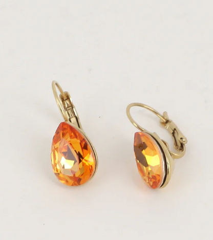 Boucles d'oreilles dormeuses Cristal de Swarovski® BERTILLE Grand modèle