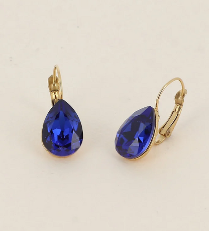 Boucles d'oreilles dormeuses Cristal de Swarovski® BERTILLE Grand modèle