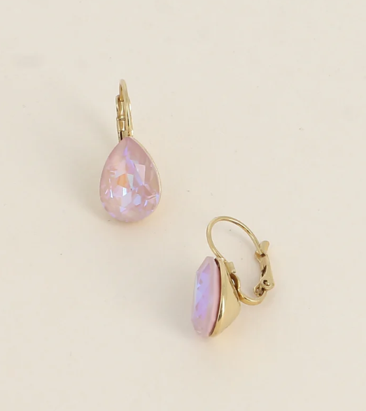 Boucles d'oreilles dormeuses Cristal de Swarovski® BERTILLE Grand modèle