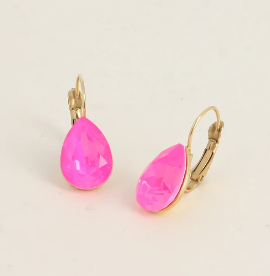 Boucles d'oreilles dormeuses Cristal de Swarovski® BERTILLE Grand modèle