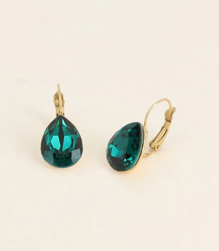 Boucles d'oreilles dormeuses Cristal de Swarovski® BERTILLE Grand modèle