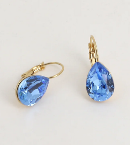 Boucles d'oreilles dormeuses Cristal de Swarovski® BERTILLE Grand modèle