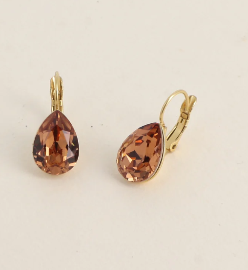 Boucles d'oreilles dormeuses Cristal de Swarovski® BERTILLE Grand modèle