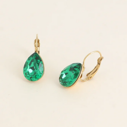 Boucles d'oreilles dormeuses Cristal de Swarovski® BERTILLE Grand modèle