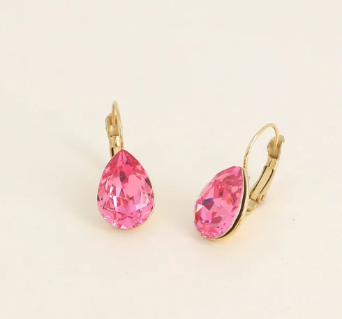 Boucles d'oreilles dormeuses Cristal de Swarovski® BERTILLE Grand modèle