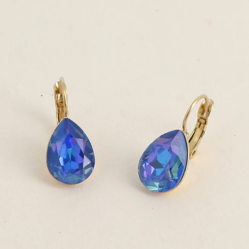 Boucles d'oreilles dormeuses Cristal de Swarovski® BERTILLE Grand modèle