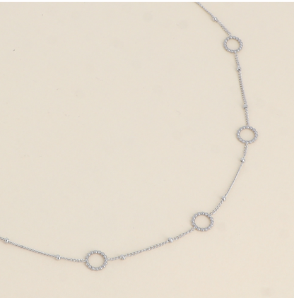 Collier avec ronds féminin et simple Acier inoxydable JULIE