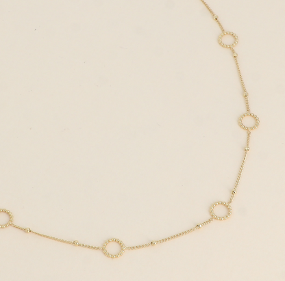 Collier doré avec petits ronds féminin et simple Acier inoxydable JULIE