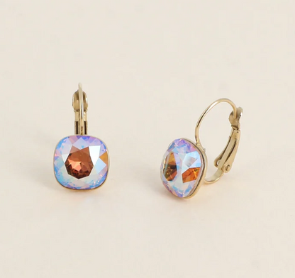 Précommande Boucles d'oreilles avec  cristal de Swarovski carré BEA