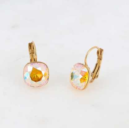Précommande Boucles d'oreilles avec  cristal de Swarovski carré BEA