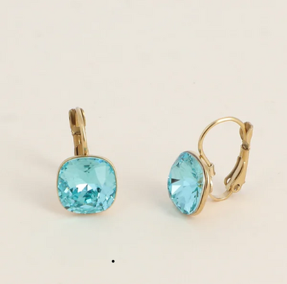 Précommande Boucles d'oreilles avec  cristal de Swarovski carré BEA