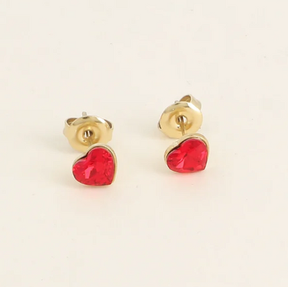 Précommande Puces coeur avec cristal de Swarovski COCO MINI
