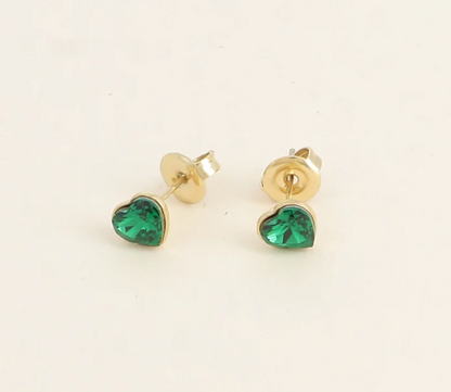 Précommande Puces coeur avec cristal de Swarovski COCO MINI