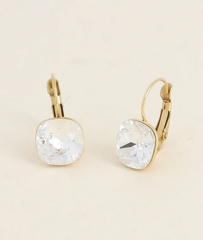 Précommande Boucles d'oreilles avec  cristal de Swarovski carré BEA