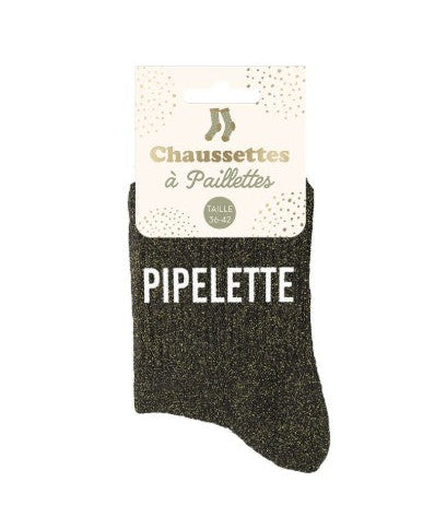 Chaussettes à paillettes Pipelette